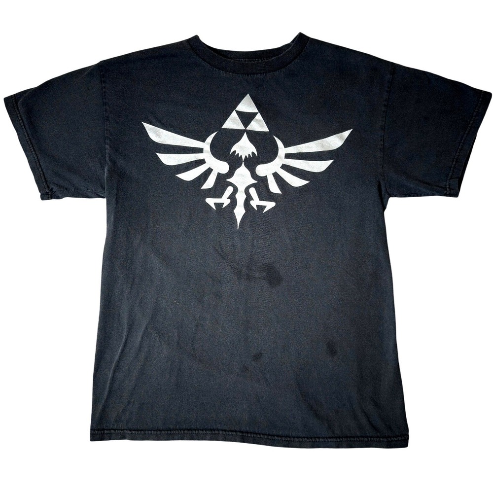 Nintendo Legend of Zelda Skyward Sword T-Shirt Mens Medium Black Triforce 2012